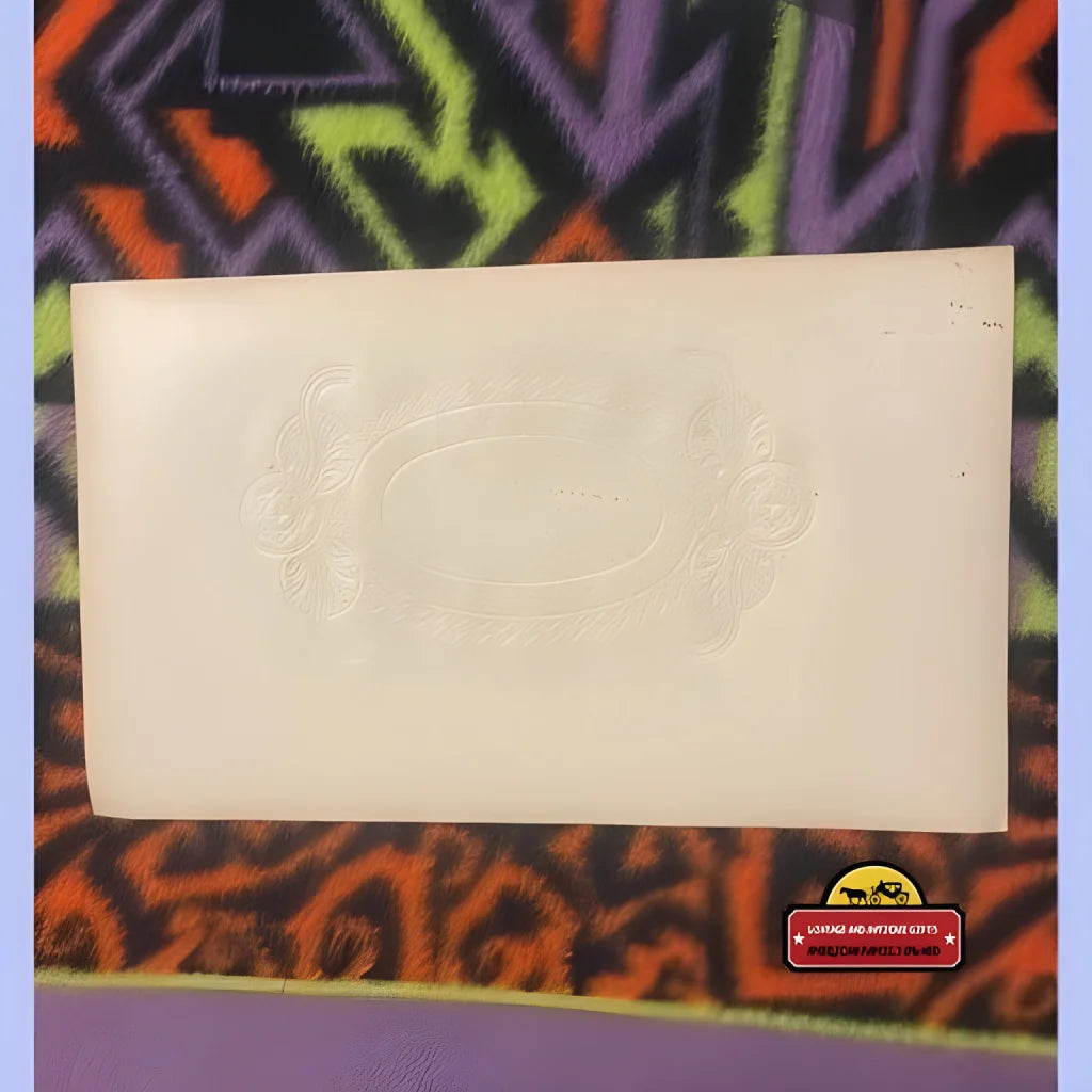 Blank card on colorful graffiti background featuring Exquisite Antique Vintage Cigar Label