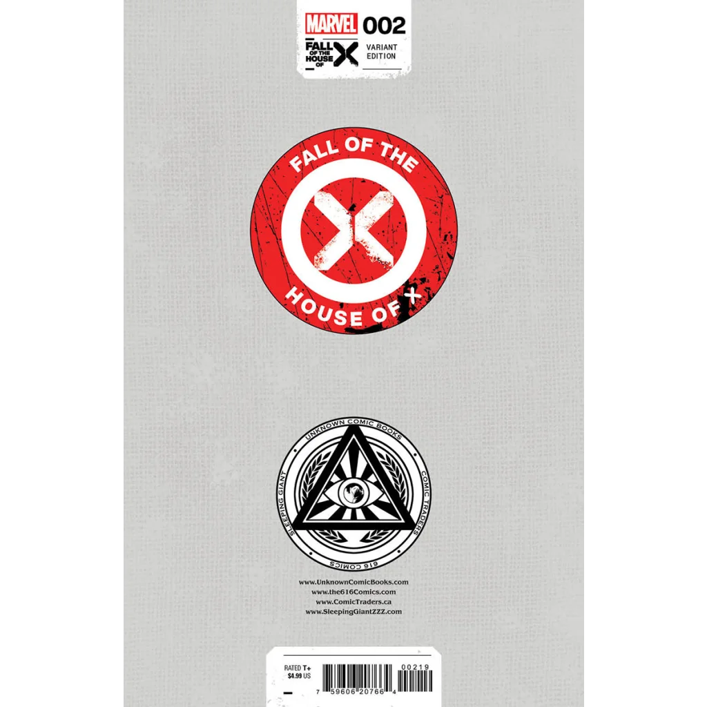 Ben Harvey Exclusive Fall Of The House Of X 2 Rogue Gambit Variant comic with distressed red logo