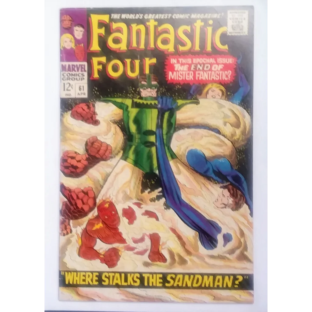 Vintage Fantastic Four Marvel Comics April 1967 issue 61 cover art