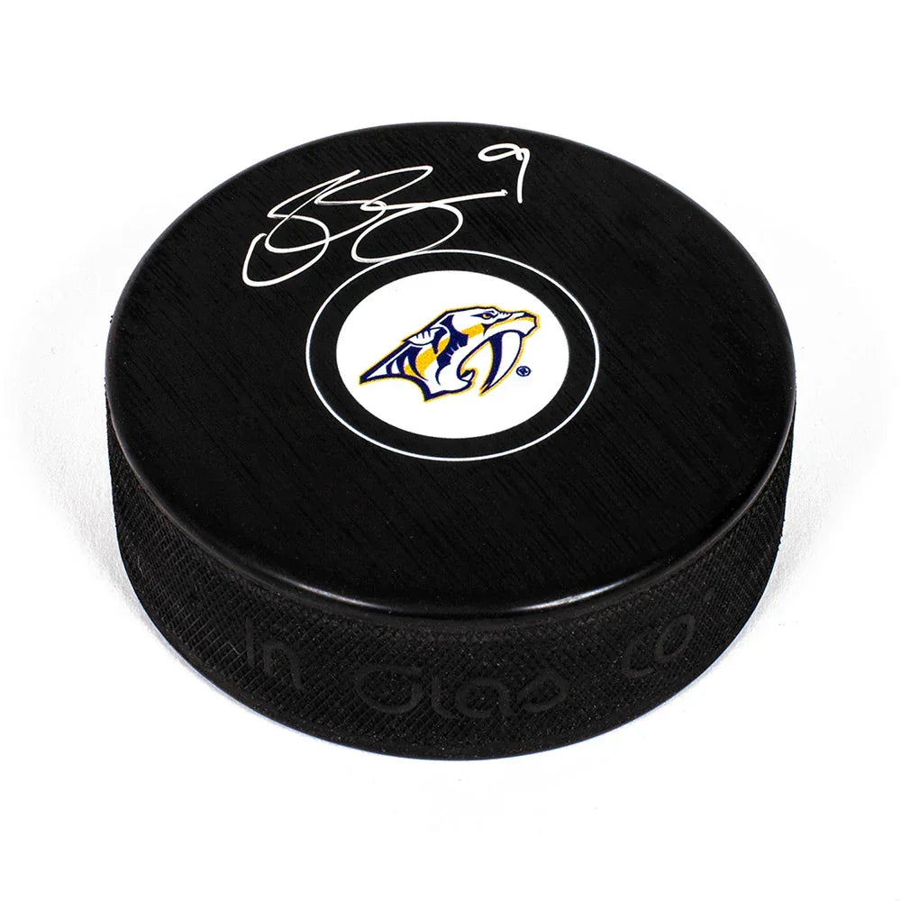 Filip Forsberg autographed Nashville Predators puck with snake logo