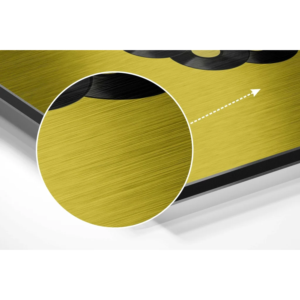 Stunning Brushed Aluminium Dibond Vinyl Record Wall Art | Modern Wall Art Decor | vintageantiquesgifts.com