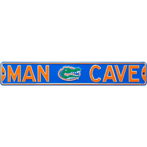 Florida Gators Man Cave authentic street sign with alligator logo