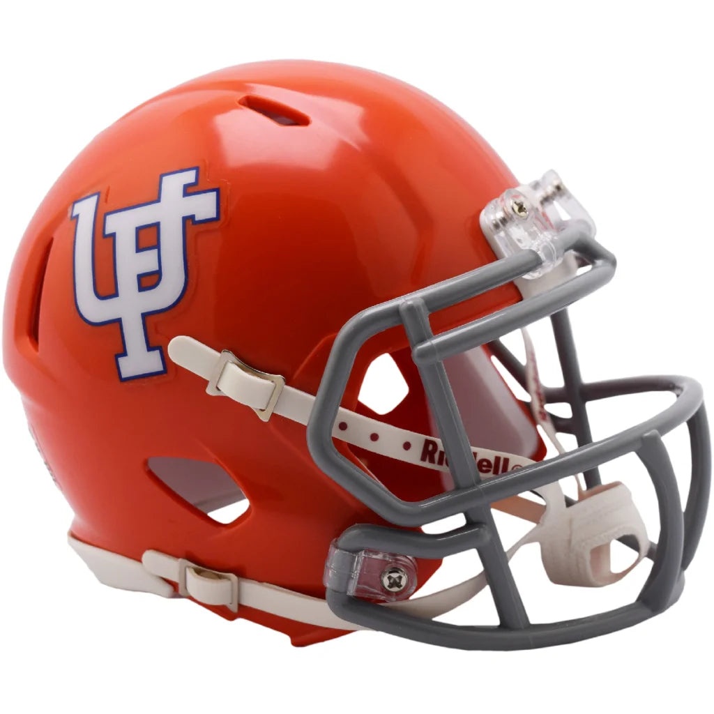 Florida Gators throwback orange mini football helmet with UPF logo