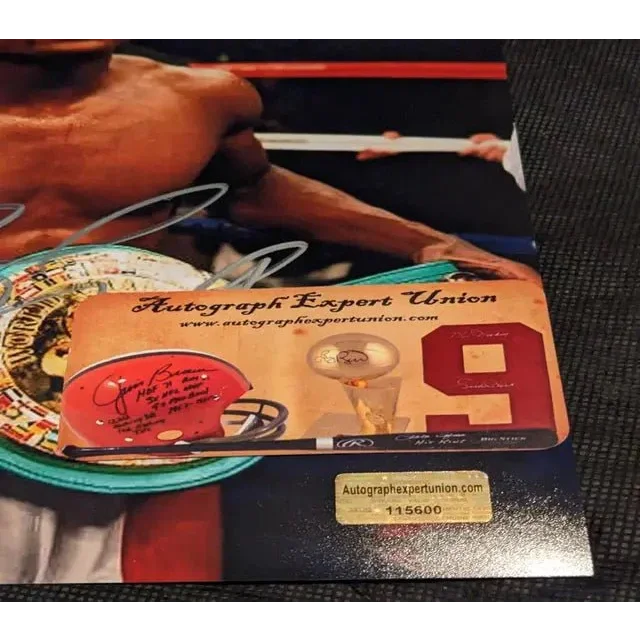 Certificate of authenticity for Floyd Mayweather autographed 8x10 photo with belt