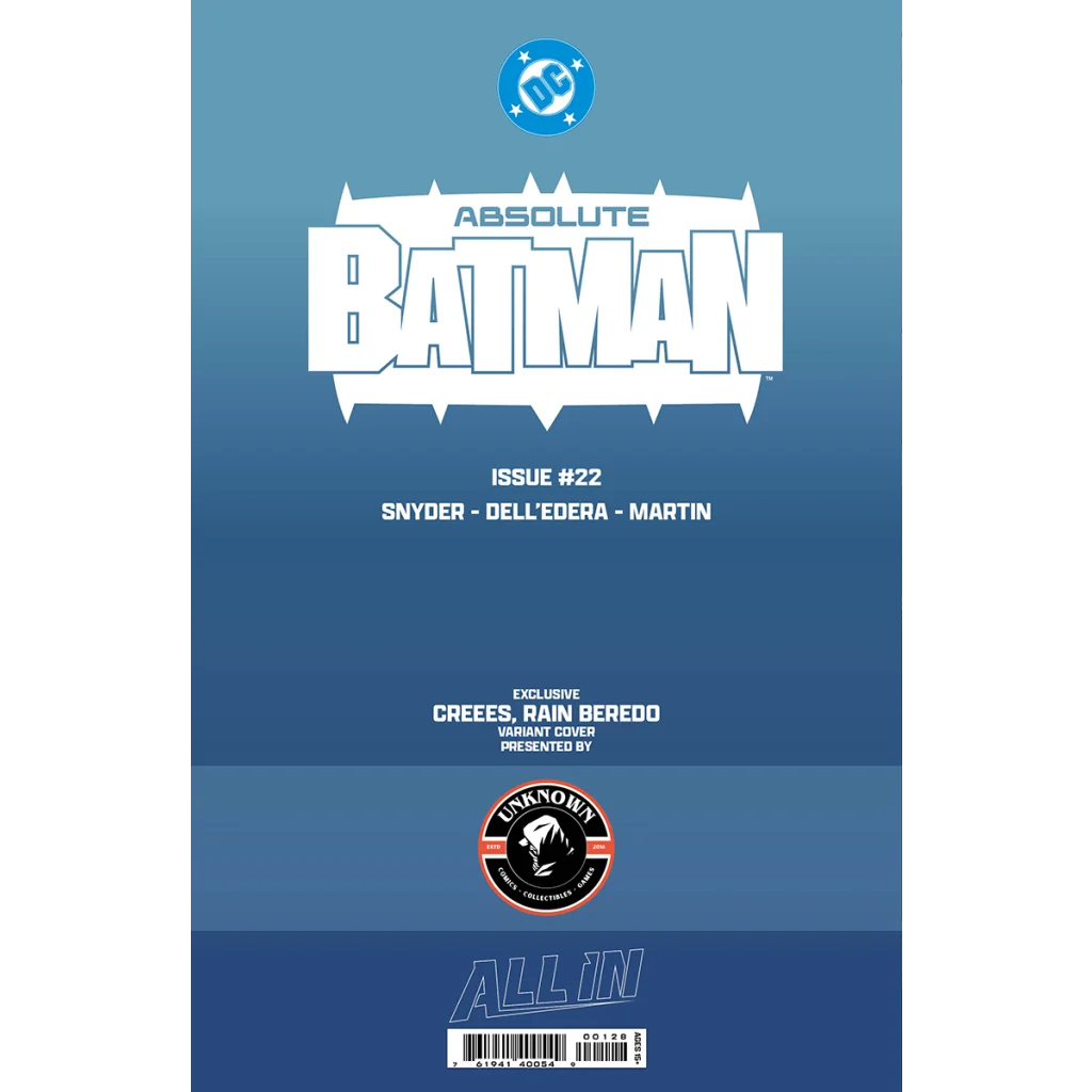 Absolute Batman #22 Creees Foil Exclusive Virgin Var | Rare Variant Cover | vintageantiquesgifts.com