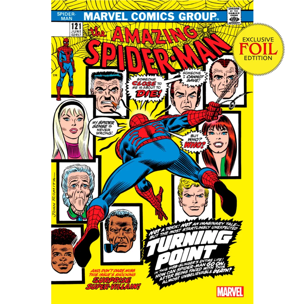 Amazing Spider-Man facsimile edition cover by Gerry Conway with Spider-Man in action