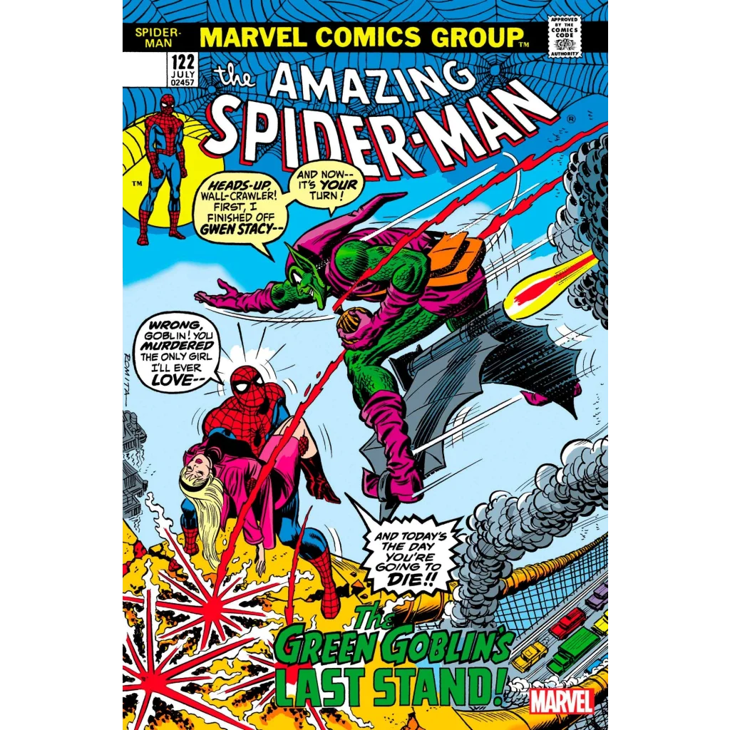 Perfectly preserved Amazing Spider-Man Green Goblin comic cover for true believers