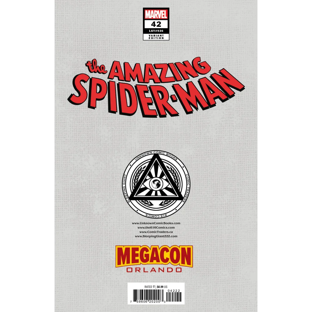 Amazing Spider-Man 42 Unknown Comics Ejikure Exclusive Virgin Variant Cover