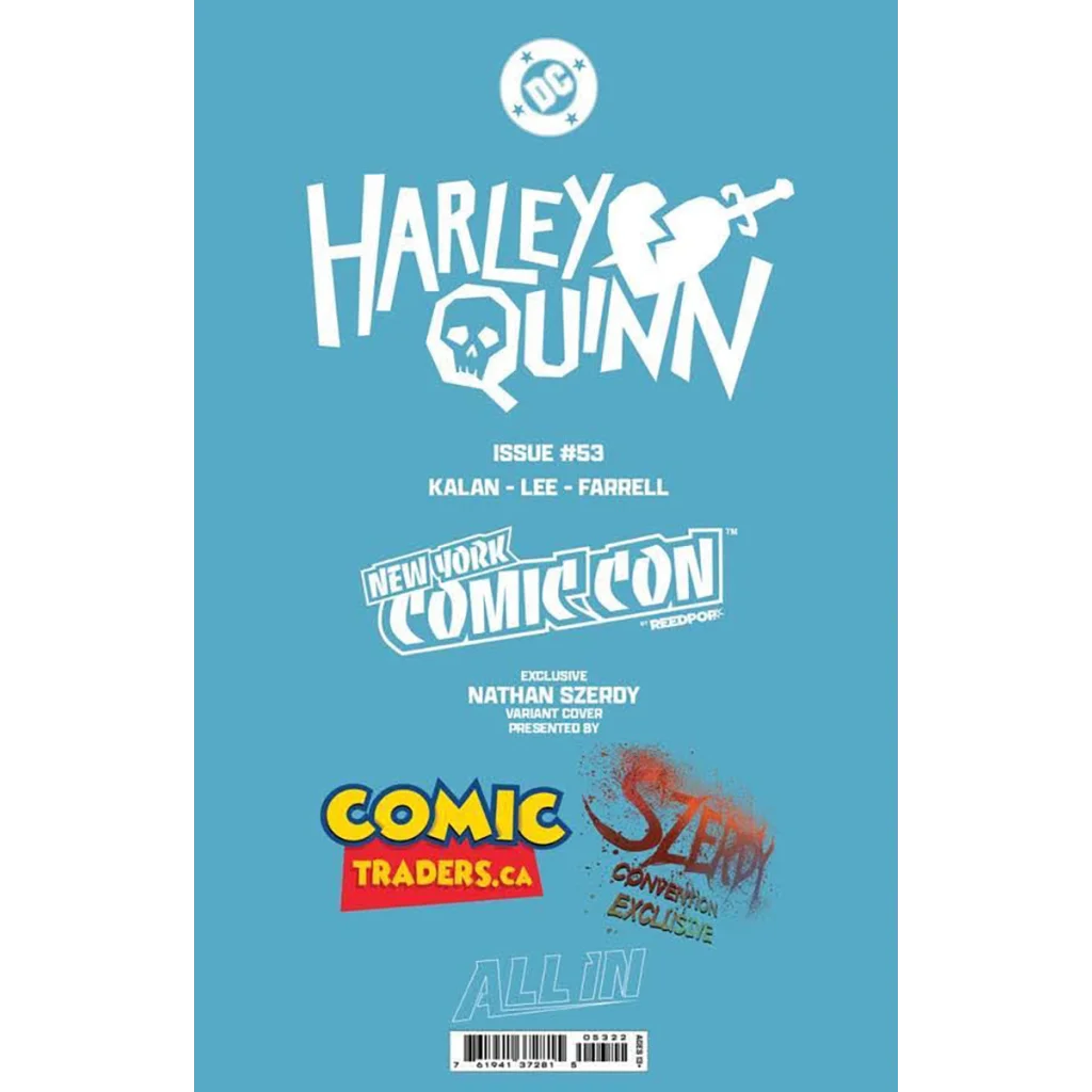 Harley Quinn comic cover by Nathan Szerdy exclusive variant art