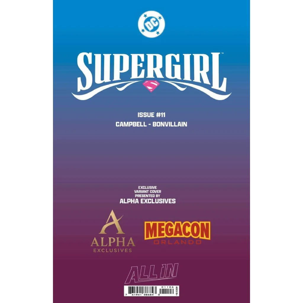 FOIL Supergirl #11 exclusive logo var cover by Sophie Campbell