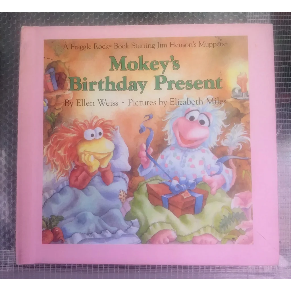 Pink Muppets Fraggle Rock book Mokeys birthday present 1985