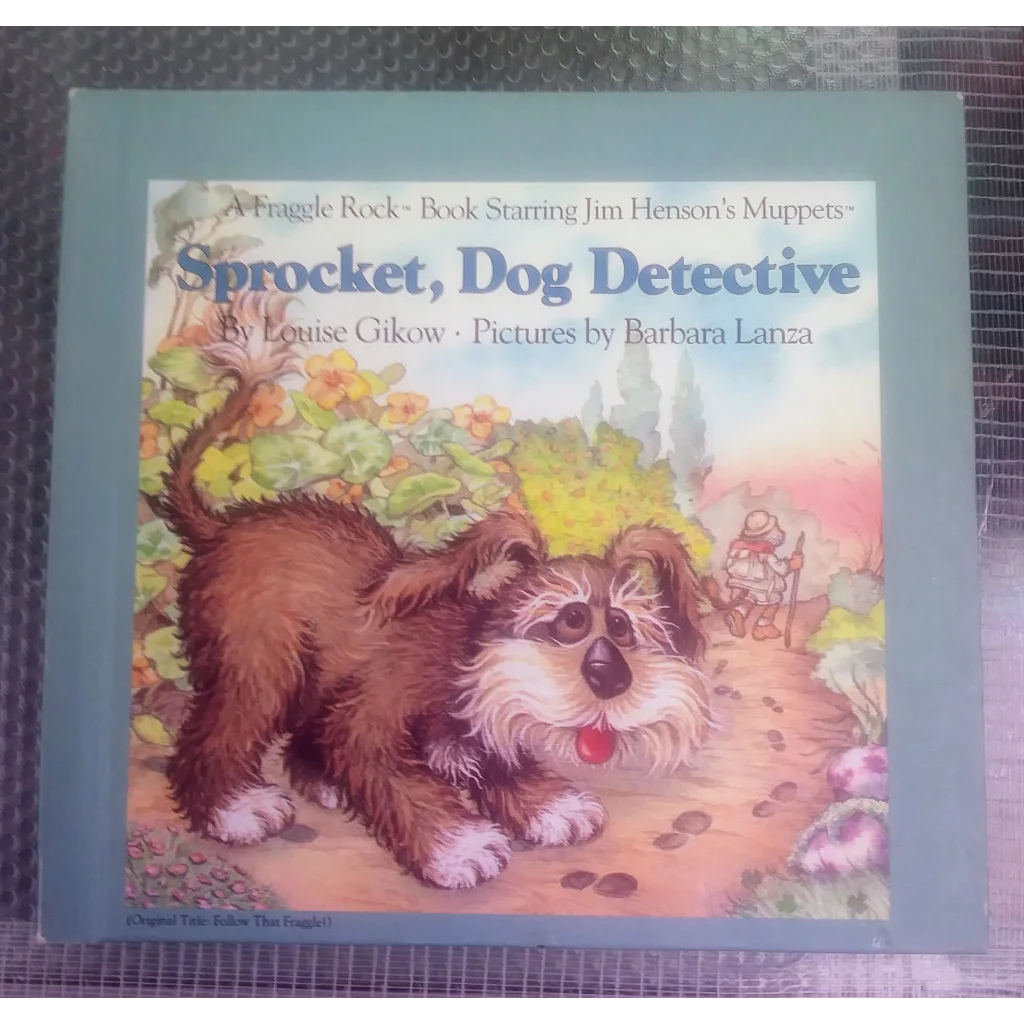 Fraggle Rock Sprocket Dog Detective 1985 blue hardcover book