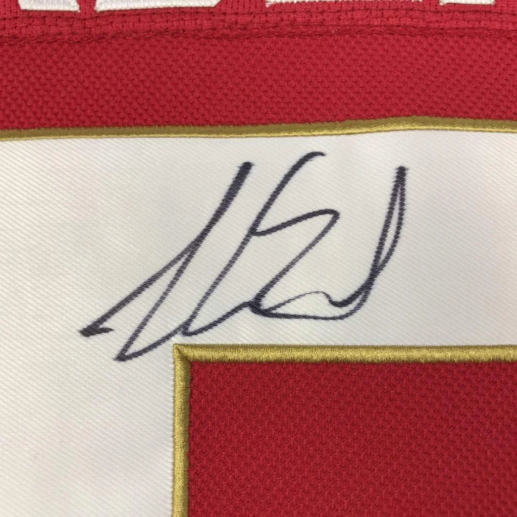 Framed Autographed Aaron Ekblad 35x39 Florida Red Hockey Jersey JSA COA | Certified Authentic Signed Memorabilia | vintageantiquesgifts.com