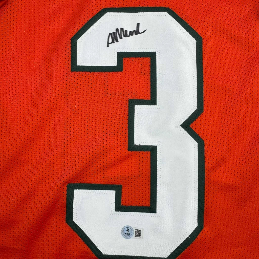 Framed autographed Akheem Mesidor orange Miami Hurricanes jersey #3 Beckett COA