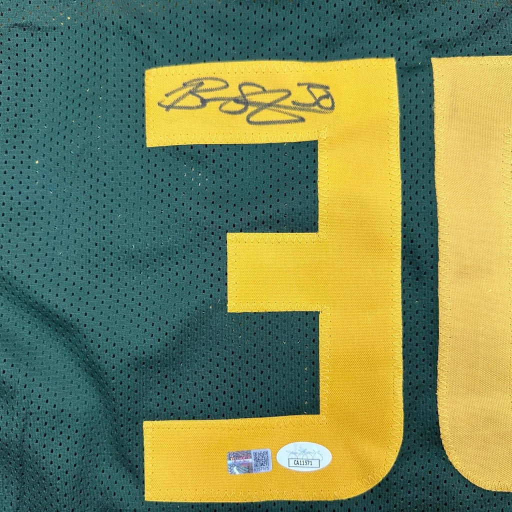 Framed autographed Breanna Stewart Seattle green basketball jersey with number 30