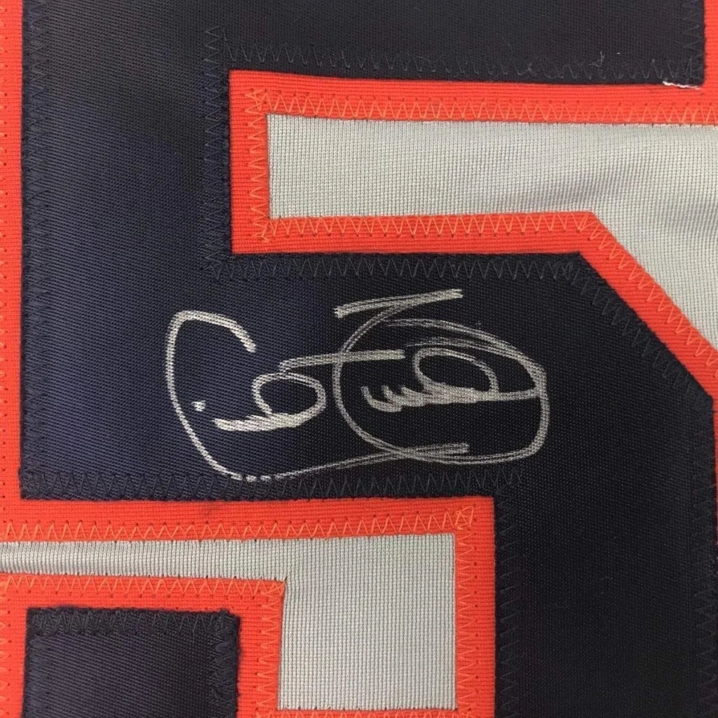 Framed autographed Cecil Fielder Detroit Tigers gray jersey with JSA COA