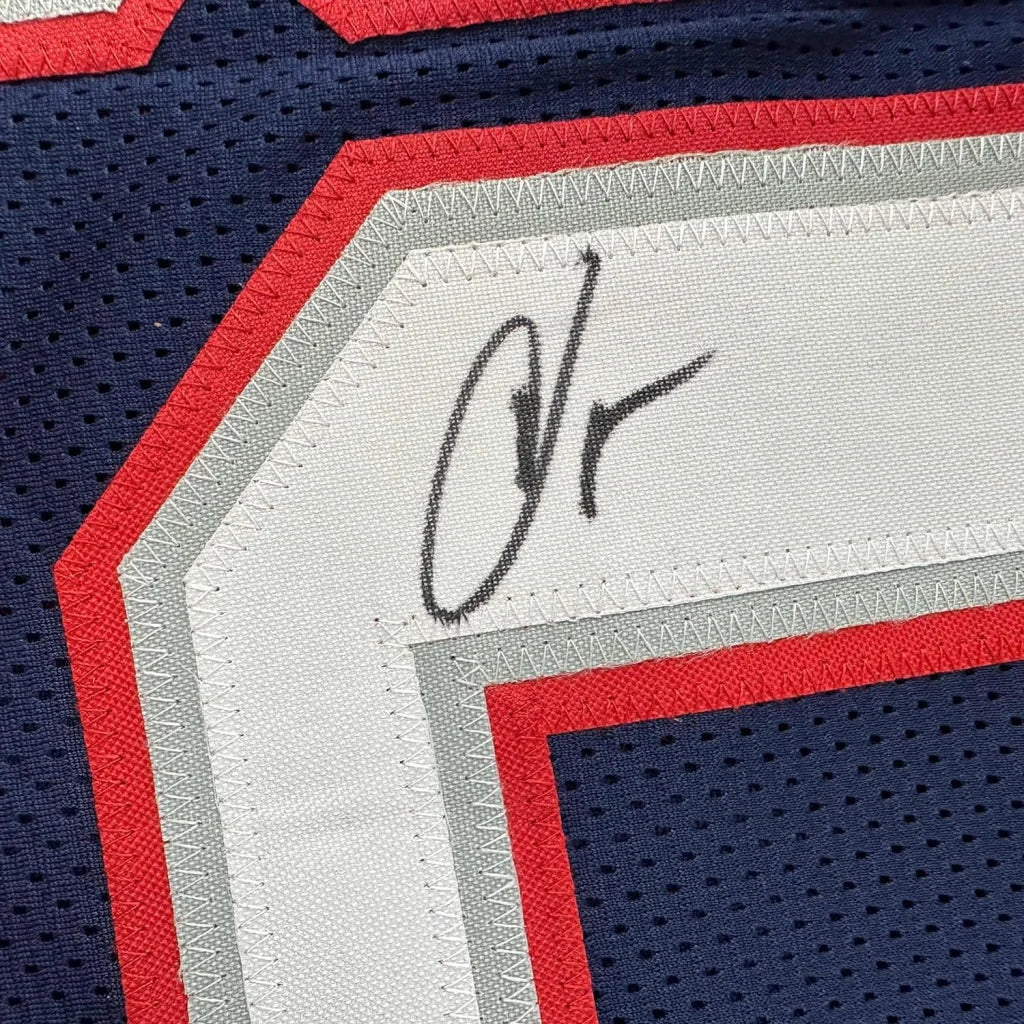 Chad Ochocinco signed New England Patriots jersey patch detail JSA COA