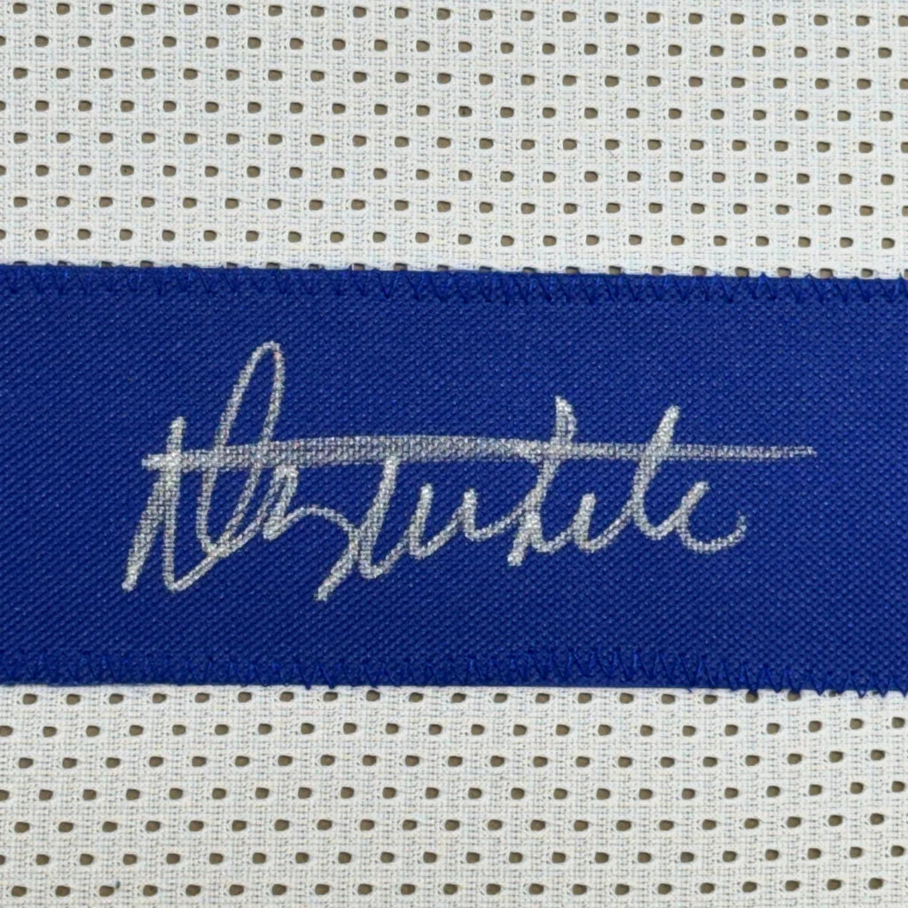 Framed Autographed Danny White 35x39 Dallas White Football Jersey JSA COA | Certified Authentic Signed Memorabilia | vintageantiquesgifts.com