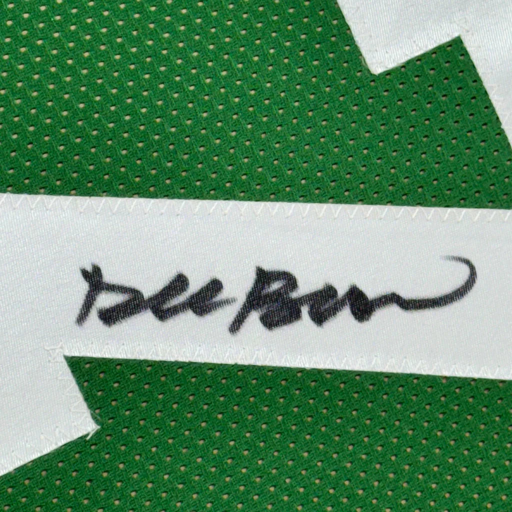 Framed Autographed Dee Brown 35x39 Boston Green Basketball Jersey JSA COA | Certified Authentic Signed Memorabilia | vintageantiquesgifts.com