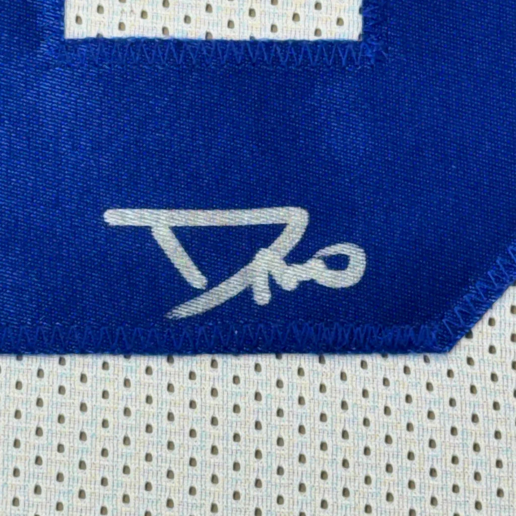 DeMarvion Overshown custom jersey in royal blue with JSA COA signature