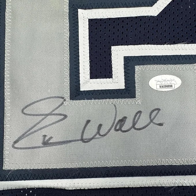Framed Autographed Everson Walls 35x39 Dallas Blue Football Jersey JSA COA | Certified Authentic Signed Memorabilia | vintageantiquesgifts.com