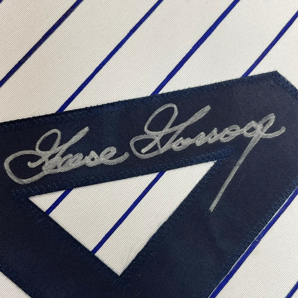 Baseball jersey with stitched Goose Gossage signature ready to hang