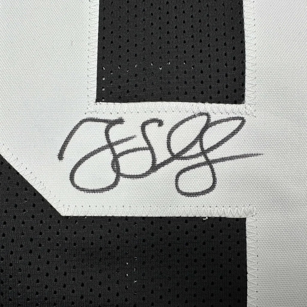Framed Autographed/Signed Greg Lloyd 35x39 Pittsburgh Black Football Jersey Beckett BAS COA