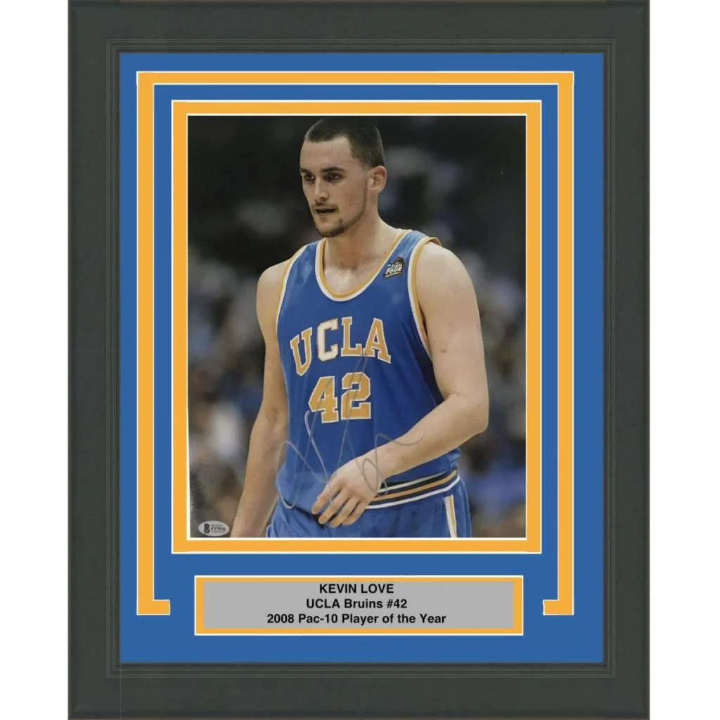 Framed Kevin Love UCLA autographed photo perfect for your man cave decor