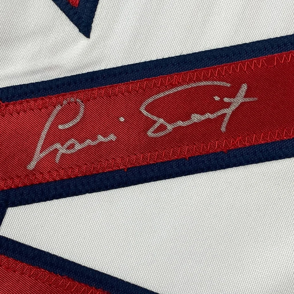 Framed Autographed Luis Tiant 35x39 Boston Red Sox White Baseball Jersey JSA COA | Certified Authentic Signed Memorabilia | vintageantiquesgifts.com