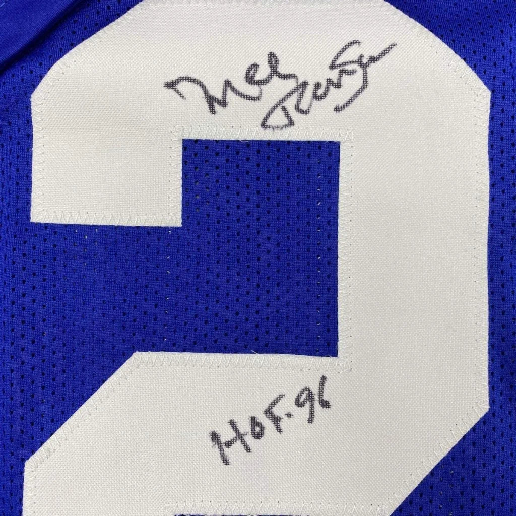 Blue Dallas Cowboys jersey with white 2 and handwritten signatures for sale