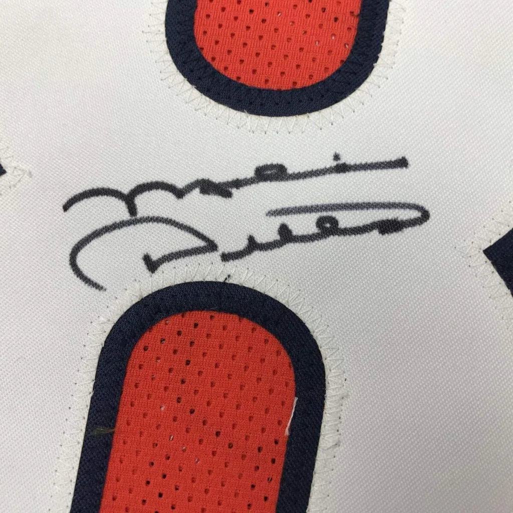 Framed Autographed Mike Ditka 35x39 Chicago Orange Stat Football Jersey JSA COA | Certified Authentic Signed Memorabilia | vintageantiquesgifts.com