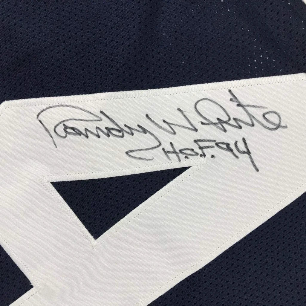 Framed autographed Randy White HOF 94 Dallas Cowboys Thanksgiving jersey