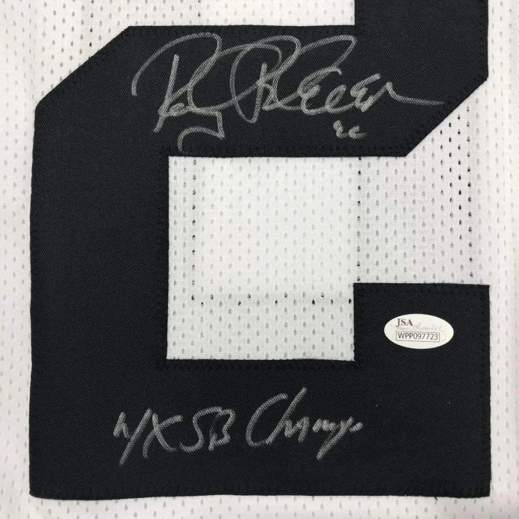 Autographed White and Black Steelers Jersey with JSA Authentication Sticker