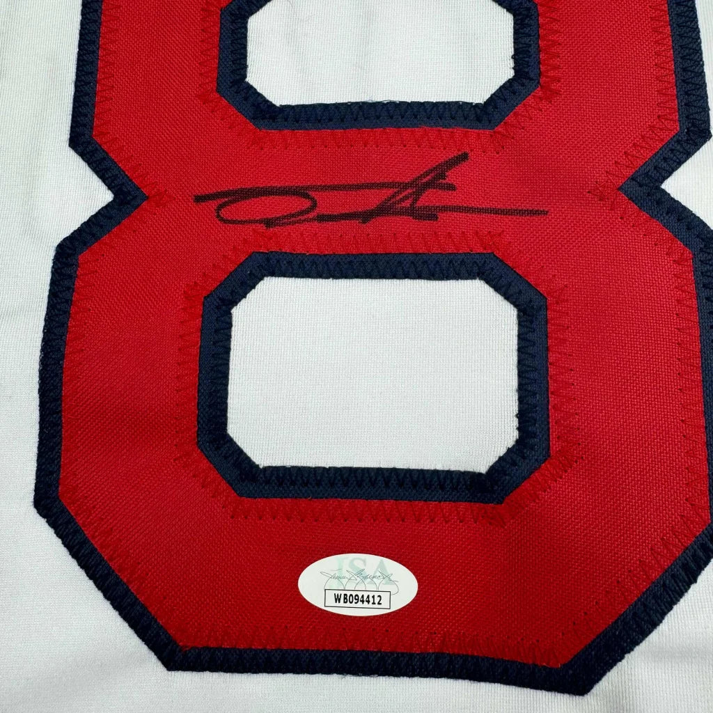 Framed Autographed Tanner Houck 35x39 Boston White Baseball Jersey JSA COA | Certified Authentic Signed Memorabilia | vintageantiquesgifts.com