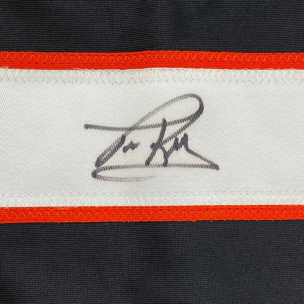 Framed Autographed Tim Kerr 35x39 Philadelphia Black Hockey Jersey JSA COA | Certified Authentic Signed Memorabilia | vintageantiquesgifts.com