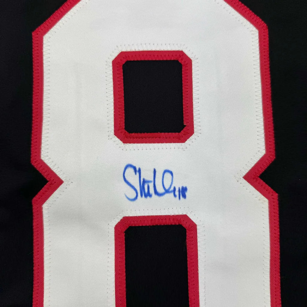 Framed Autographed Tim Stutzle 35x39 Ottawa Black Hockey Jersey JSA COA | Certified Authentic Signed Memorabilia | vintageantiquesgifts.com