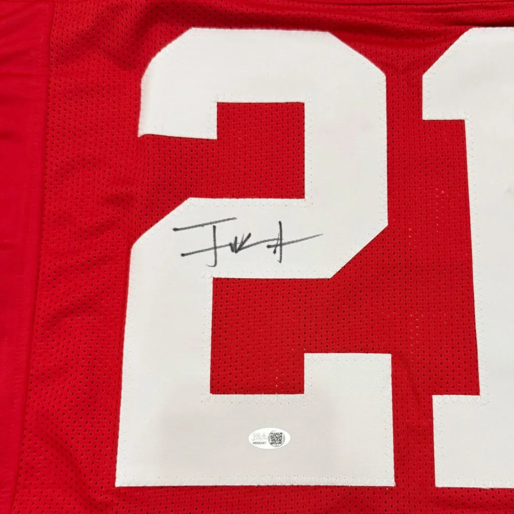 Frank Gore autographed San Francisco red mesh jersey with white number 21