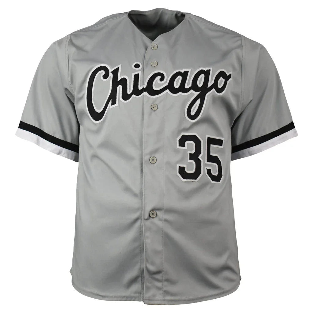 Frank Thomas autographed Chicago grey #35 custom jersey