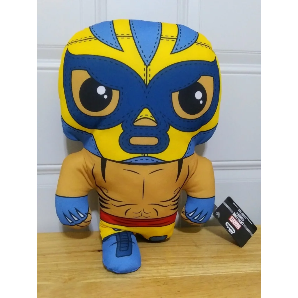Funko Plush Lucha Libre Wolverine Luchador Toy in Yellow and Blue