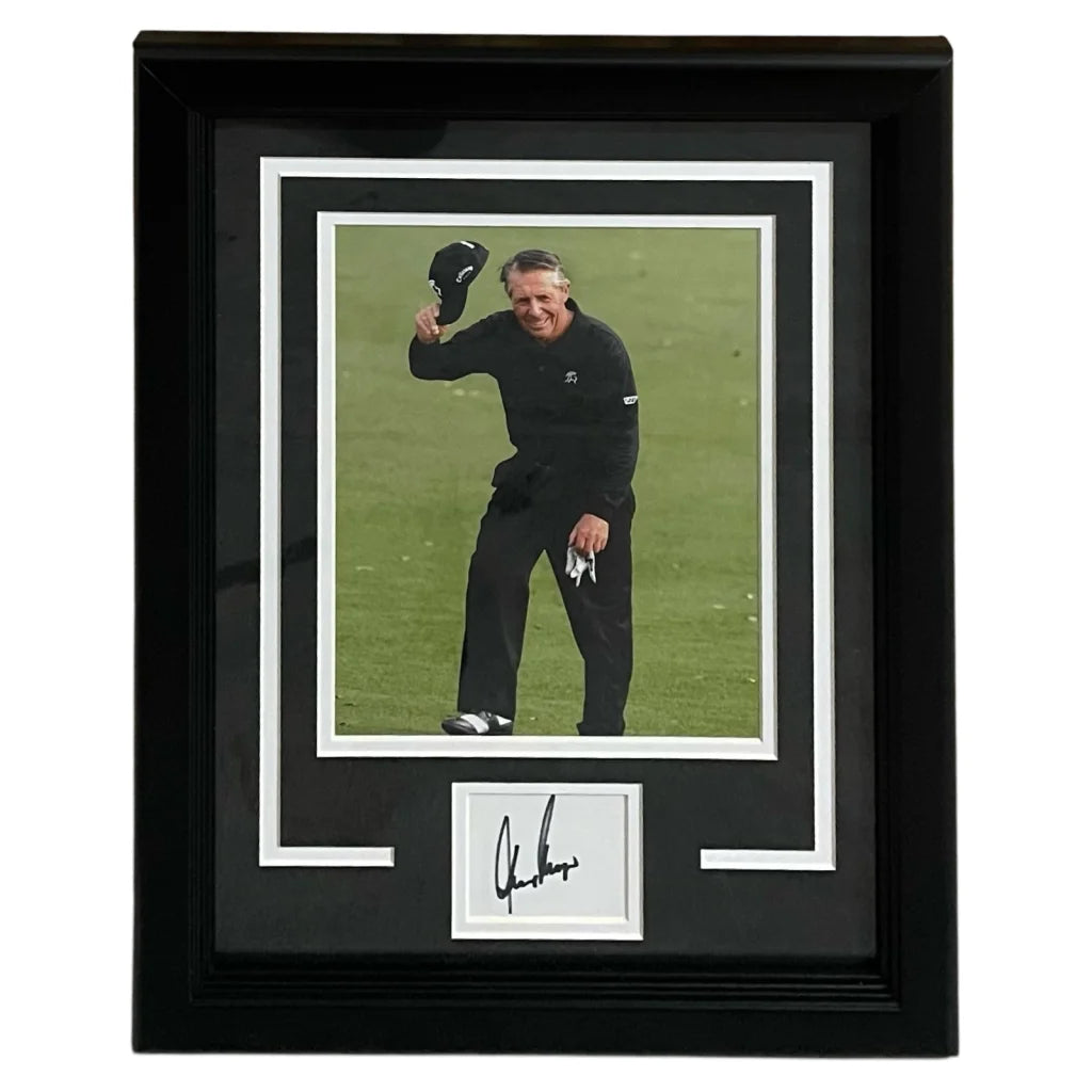 Gary Player autographed 3-time Masters Champion signed photo in black frame