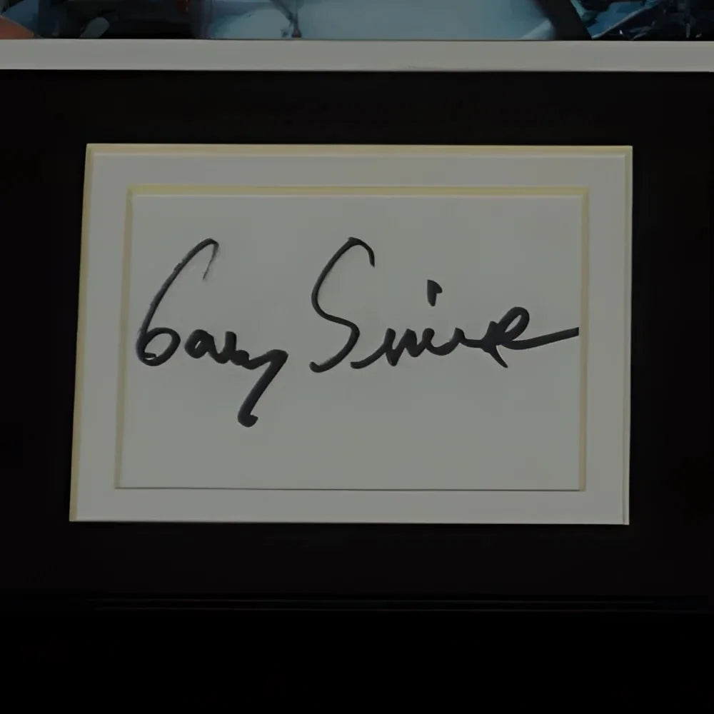 Black framed Forrest Gump signature series frame with white mat