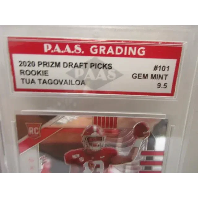 Gem Mint Tua Tagovailoa Alabama Prizm Draft Picks Rookie Card, graded 2020 draft rookie