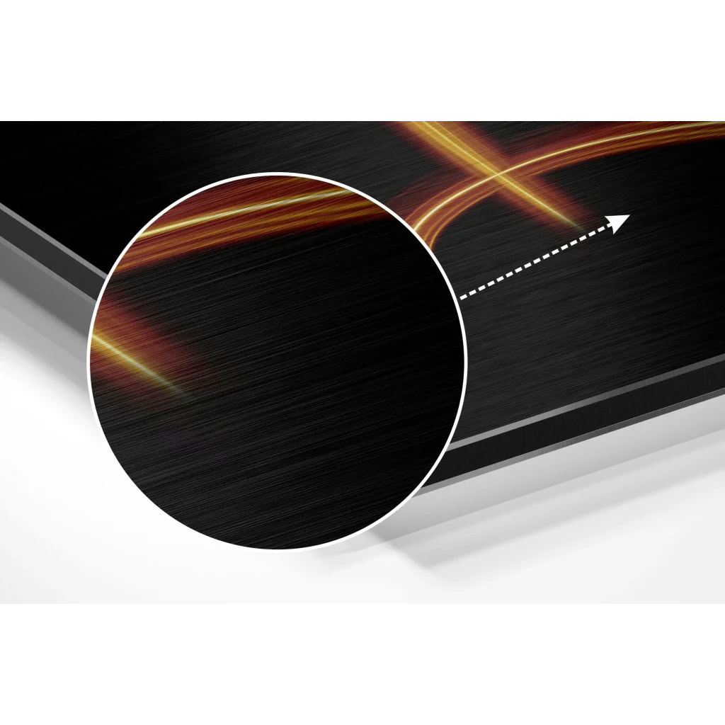Stunning Brushed Aluminium Dibond Wall Art with Glowing Design | Modern Wall Art Decor | vintageantiquesgifts.com