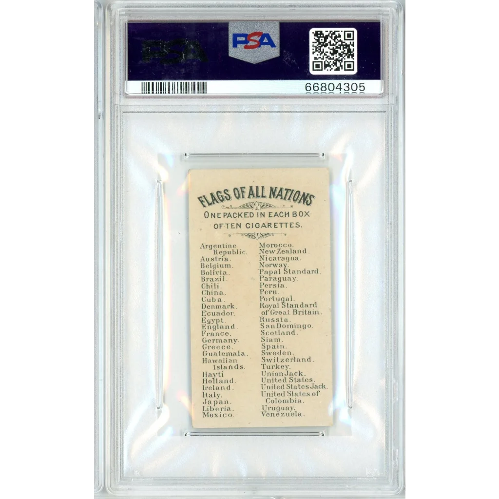 Graded 1887 N9 Allen & Ginter Flags of all Nations R.S. Great Britain Baseball Tobacco Card PSA 5 | PSA 5 EX Graded Vintage Baseball Tobacco Card | vintageantiquesgifts.com