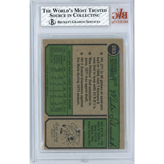 Graded 1974 Topps Mike Schmidt #283 BGS 6.5 Baseball Card