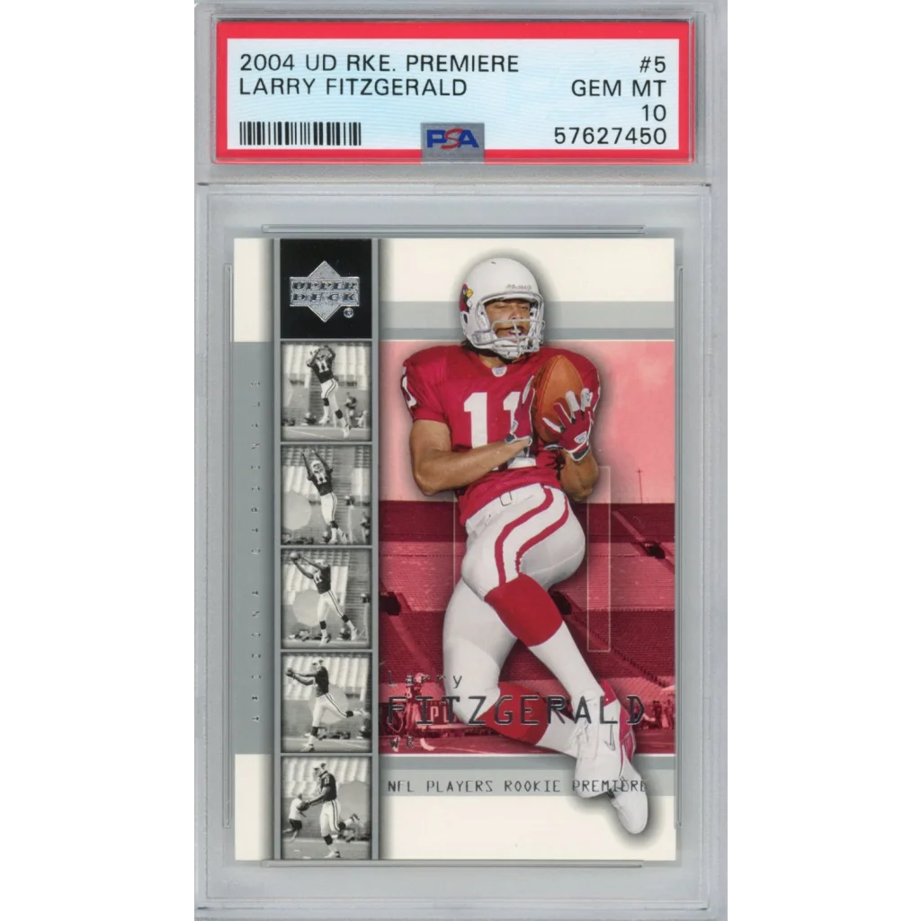 Graded PSA 10 2004 Upper Deck Larry Fitzgerald #5 Rookie Card