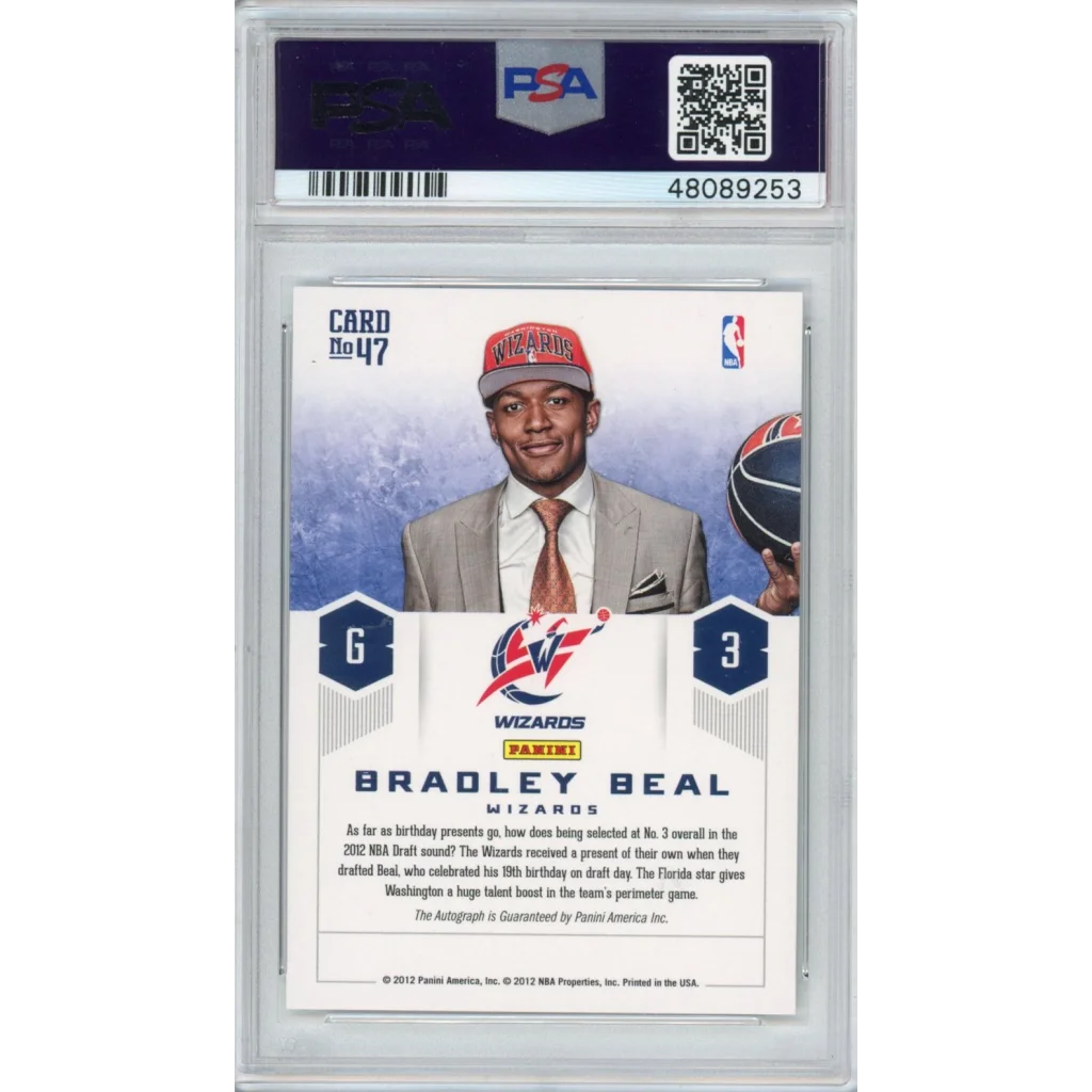 Graded 2012-13 Panini Prestige Bradley Beal PSA 10 Autographed Rookie Card