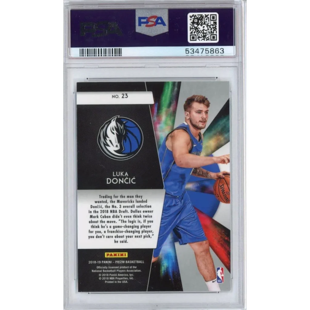 Graded PSA 10 2018-19 Panini Prizm Luka Doncic #23 Rookie RC Card