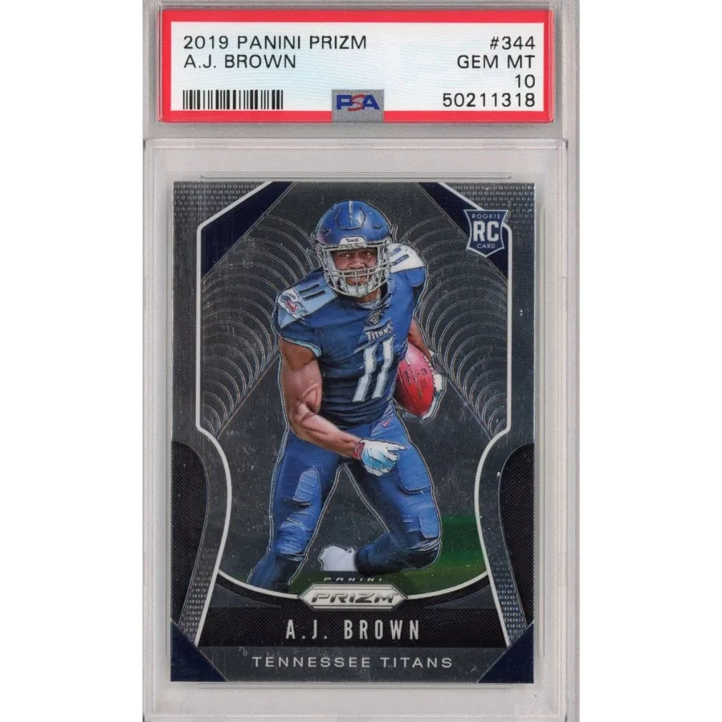 PSA Graded 2019 Panini Prizm AJ Brown Rookie Card football collectible