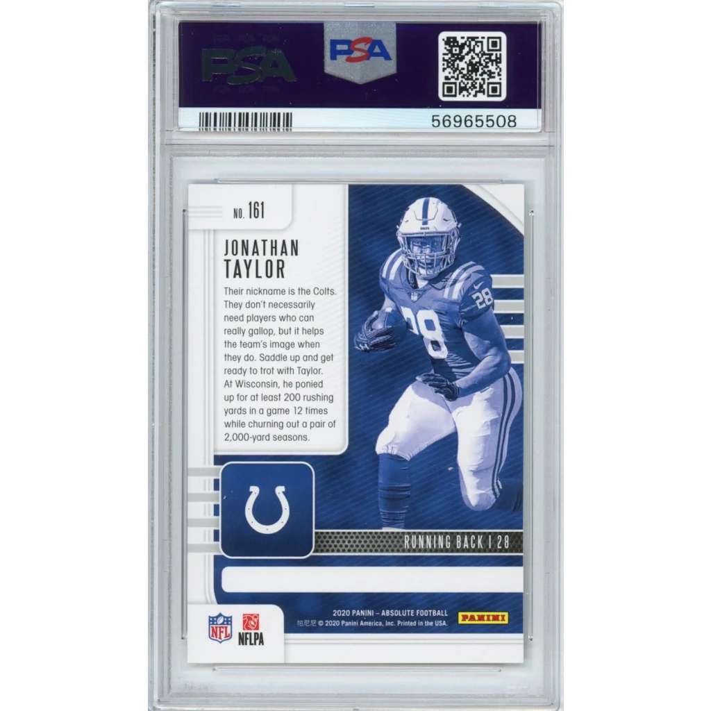 PSA graded 2019 Panini Mosaic Jonathan Taylor rookie card #161
